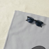 Graue und weiße Tuxedo Katze Strandtuch (Beispiel)