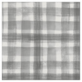 Graue und weiße Wasserfarbe Gingham Prüfmuster Stoff (Nahaufnahme)