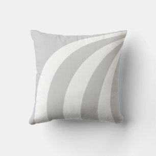 Graue und weiße Wavy Lines Kissen Kissen