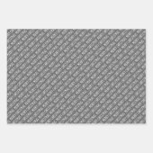 Graue und weiße Weihnachtstypografie - Moderner Ur Geschenkpapier Set (Vorderseite 3)