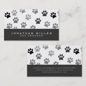 Graue und weiße Welpenpferde | Hund Groomer Visitenkarte (Vorne/Hinten)