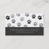 Graue und weiße Welpenpferde | Hund Groomer Visitenkarte (Rückseite)