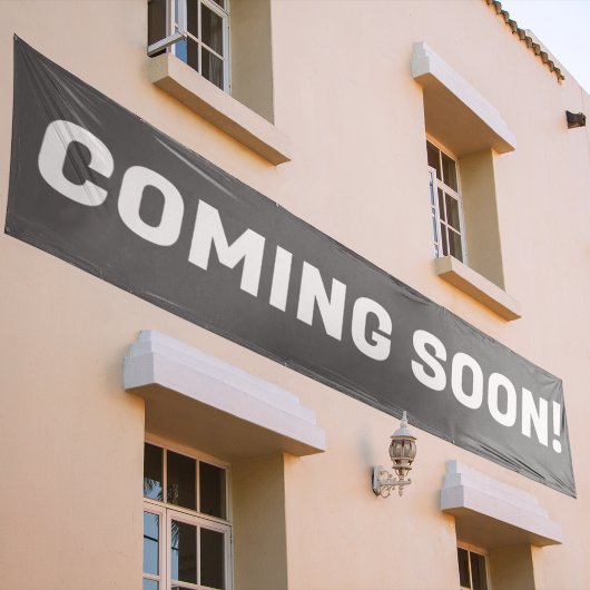 Graue und weiße Werbetexte kommen bald Banner