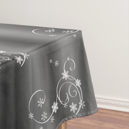 Graue und weiße Wirbel Weihnachten Tischdecke (Beispiel)