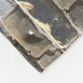 Graue und weiße Ziegelwand Fleecedecke (Ecke)