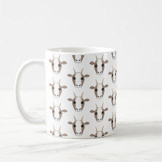 Graue und weiße Ziegen auf der Tasse