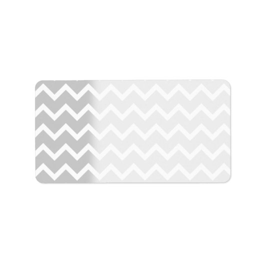 Graue und weiße Zigzag Streifen. Adressaufkleber (Vorne)