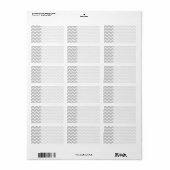 Graue und weiße Zigzag Streifen. Adressaufkleber (Vorne)