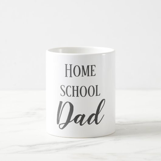 Graue und weiße Zuhause School Vater Kaffeetasse (Mittel)
