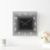 Graue Unendlichkeits-Entwurfs-Uhr 4 Quadratische Wanduhr (Zuhause)