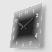Graue Unendlichkeits-Entwurfs-Uhr 4 Quadratische Wanduhr (Winkel)