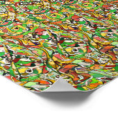 Graue Unschärfe - versteckter 3D-Druck Poster (Ecke)