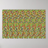 Graue Unschärfe - versteckter 3D-Druck Poster (Vorne)