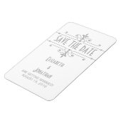 Graue v2-Extravagante Ornamentalsprache Speichern  Magnet (Linke Seite)