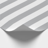 Graue vertikale Streifen Geschenkpapier (Ecke)