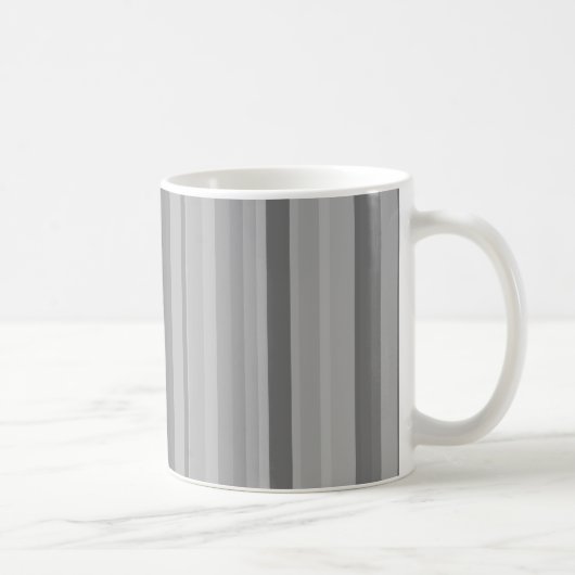 Graue vertikale Streifen Kaffeetasse (Rechts)