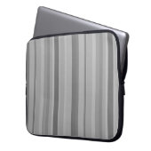 Graue vertikale Streifen Laptopschutzhülle (Vorderseite Links)