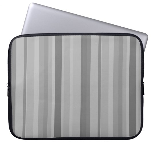 Graue vertikale Streifen Laptopschutzhülle (Vorderseite)