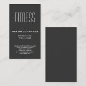 Graue, vertikale Trainer-Visitenkarte Visitenkarte (Vorne/Hinten)