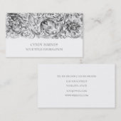 Graue Verzierte Barockkarte Visitenkarte (Vorne/Hinten)