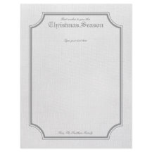 Graue Vintage-Feiertags- / Weihnachts-Briefpapier