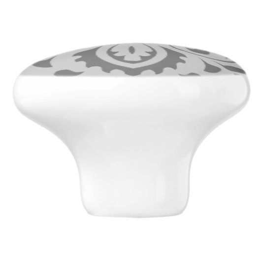 Graue Vintage Keramik Keramikknauf (Seitenansicht)