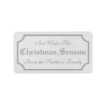 Graue Vintage-Weihnachtsgeschenk-Etiketten-Aufkleb