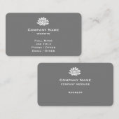 Graue Visitenkarte (Vorne/Hinten)