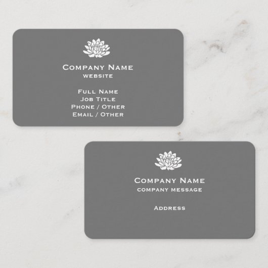 Graue Visitenkarte (Vorne/Hinten)