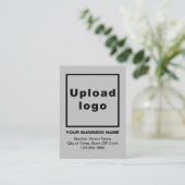 Graue Visitenkarte Begleitkarte (Stehend Vorderseite)