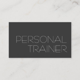 Graue Visitenkarte für Personal Trainer Fitness
