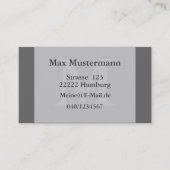 Graue Visitenkarte mit Wasserzeichen (Vorderseite)