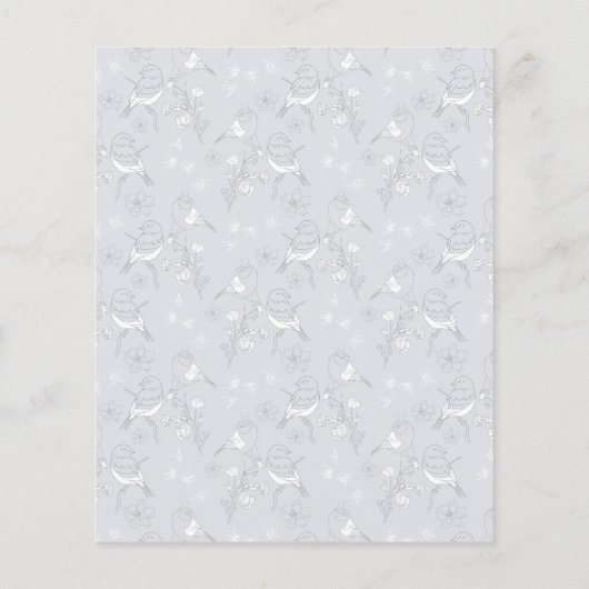 Graue Vögel im grauen Hintergrund (Rückseite)