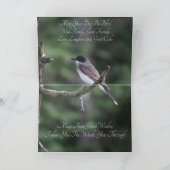Graue Vogelfotografie Karte (Innenseite)