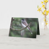 Graue Vogelfotografie Karte (Gelbe Blume)