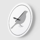 Graue Vogelklemme Große Wanduhr (Winkel)