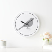 Graue Vogelklemme Große Wanduhr (Zuhause)