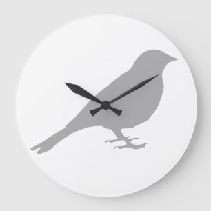 Graue Vogeluhr Große Wanduhr