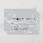 Graue Vogelzweige UAWG RSVP Karte (Vorne/Hinten)