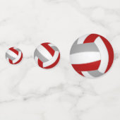 Graue Volleyballmannschaft - Party Konfetti (Vorderseiten)