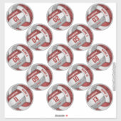 Graue Volleyballspielerin Aufkleber (Blatt)