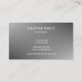 Graue Vorlage Beruflich trendy Elegant Modernste Visitenkarte (Rückseite)