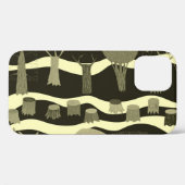 Graue Waldtapestry: Baummuster. Case-Mate iPhone Hülle (Rückseite (Horizontal))