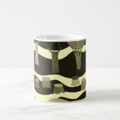 Graue Waldtapestry: Baummuster. Kaffeetasse (Mittel)