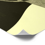 Graue Waldtapestry: Baummuster. Poster (Ecke)