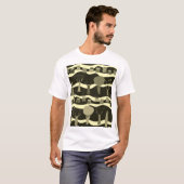 Graue Waldtapestry: Baummuster. T-Shirt (Vorne ganz)
