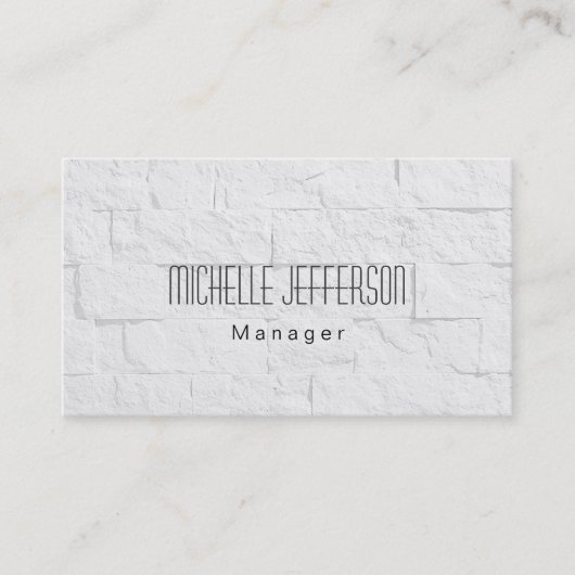 Graue Wall-Brick-Mustermanager-Visitenkarte Visitenkarte (Vorderseite)