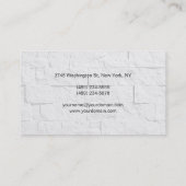 Graue Wall-Brick-Mustermanager-Visitenkarte Visitenkarte (Rückseite)