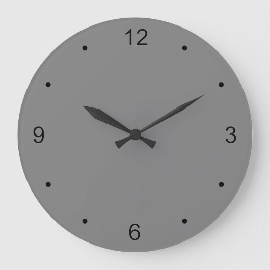Graue Wall-Uhr Große Wanduhr (Vorderseite)