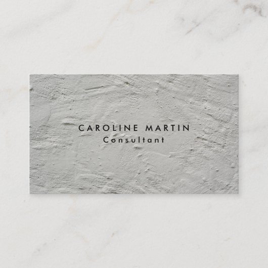 Graue Wandtextur Schlicht Moderne Weibchen Visitenkarte (Vorderseite)
